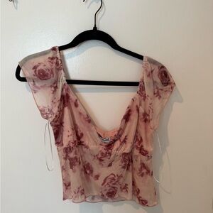Princess Polly Floral Sheer Women's Top